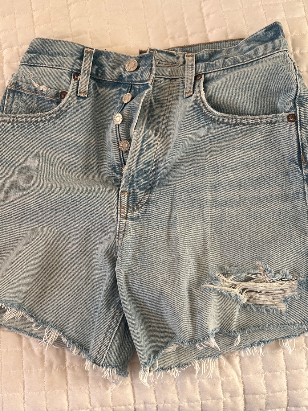 Agolde Riley Shorts In Groove - Picture 3 of 5